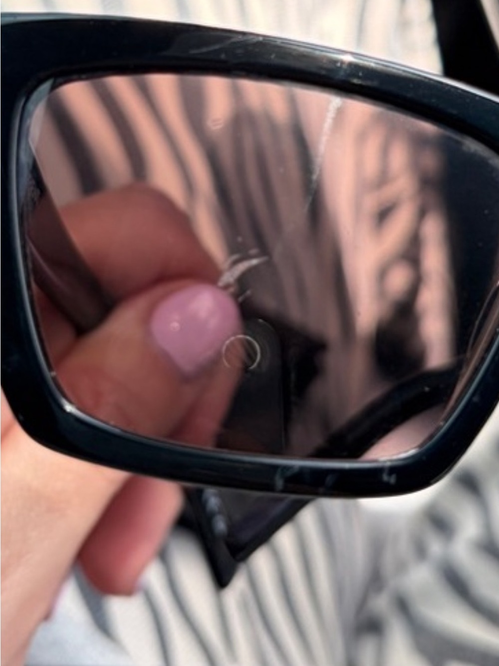 Saint Laurent Women’s Black Glossy Cat-Eye Sunglasses - Picture 12 of 12